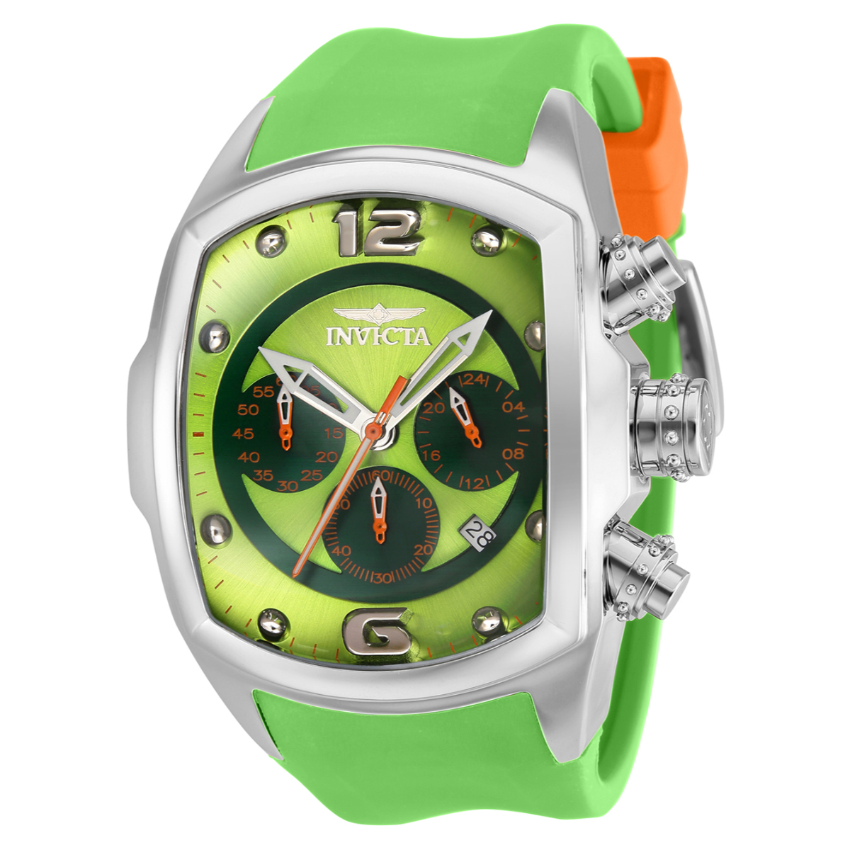 Invicta Lupah Men's Watch - 46.8mm, Orange, Green (36967)