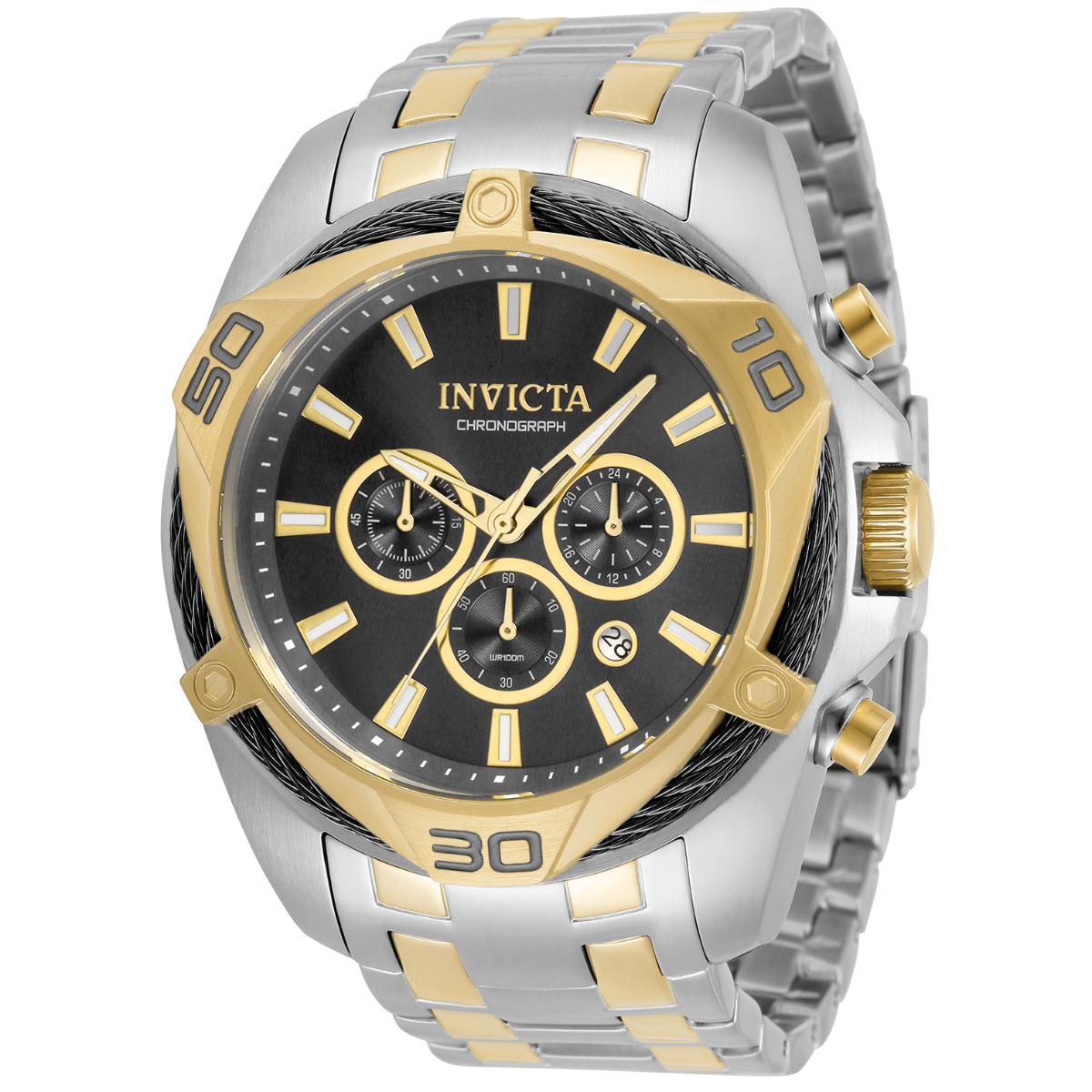 Invicta Bolt Men's Watch - 50mm, Steel, Gold (ZG-34127)
