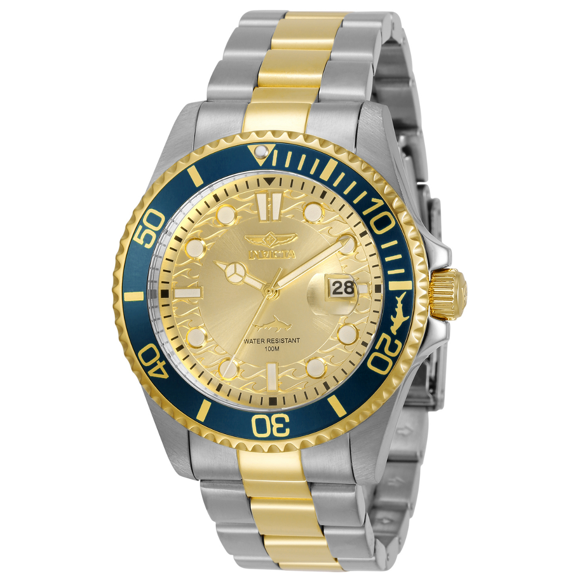 Invicta Pro Diver Men's Watch - 43mm, Steel, Gold (30022)