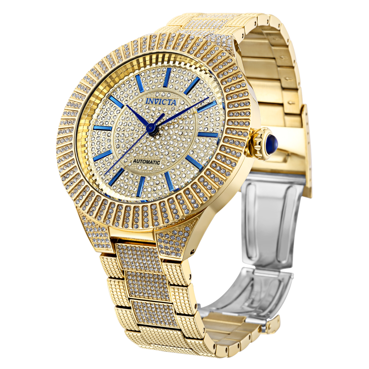 Invicta Specialty Pave Crystal Automatic Men's Watch - 54mm, Gold (34587)