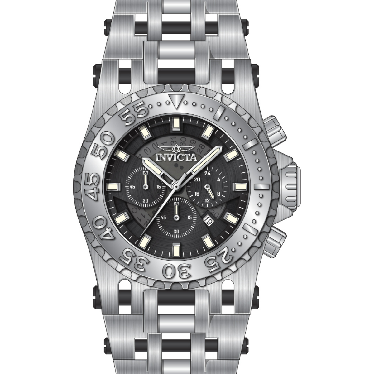 Invicta Coalition Forces Men's Watch - 50mm, Black, Steel (49756)