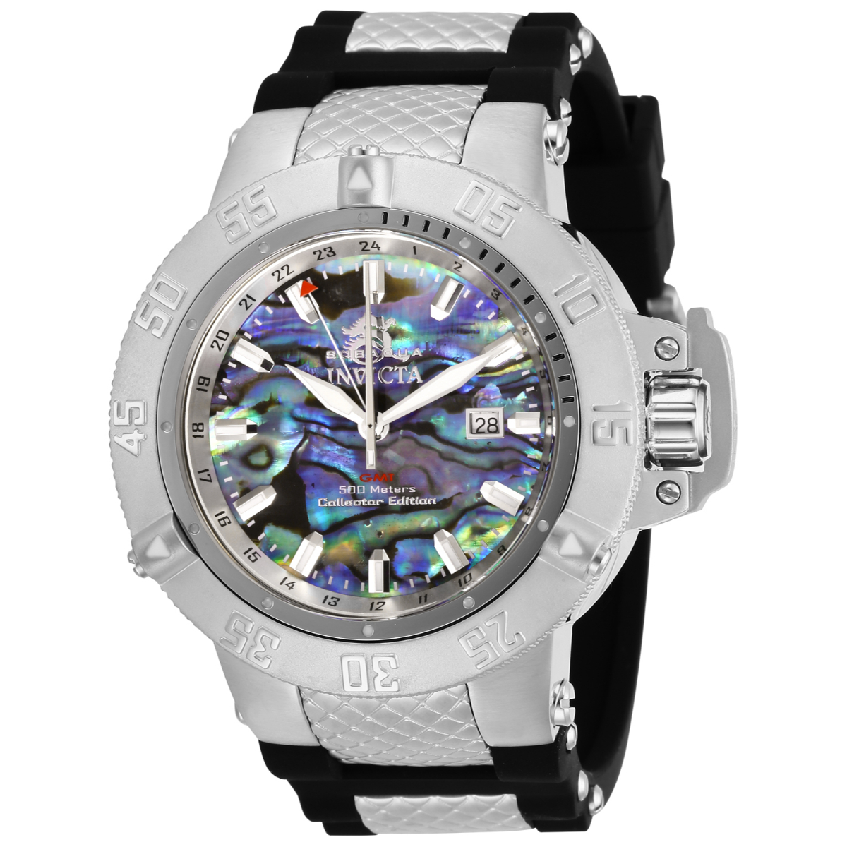Invicta Subaqua Noma III Swiss Ronda 515.24H Caliber Men's Watch w/ Abalone Dial - 50mm, Steel, Black (29614)