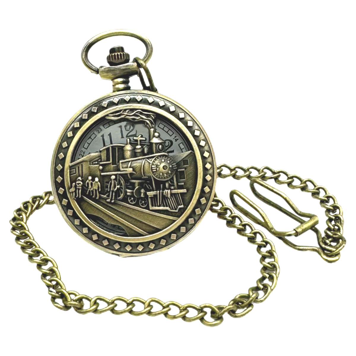 Invicta Vintage Locomotive Pocket Watch - 47mm, Bronze (49004)