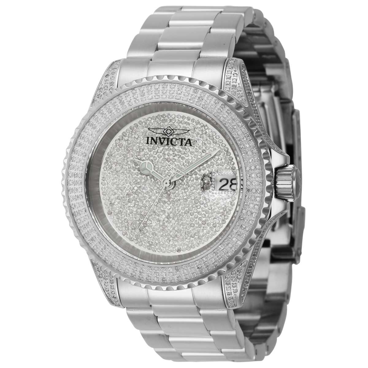 Invicta Pro Diver 4.72 Carat Diamond Automatic Men's Watch - 40mm, Steel (35663)