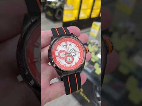 Invicta Speedway Trackline Men's Watch - 48mm, Orange, Black (49054)