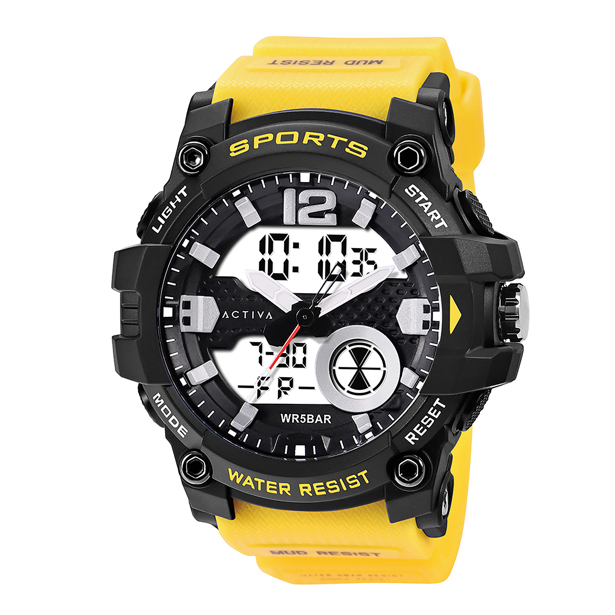 Activa Circuit X Invicta Digital Men's Watch - 54mm. Yellow (ACW497-006)