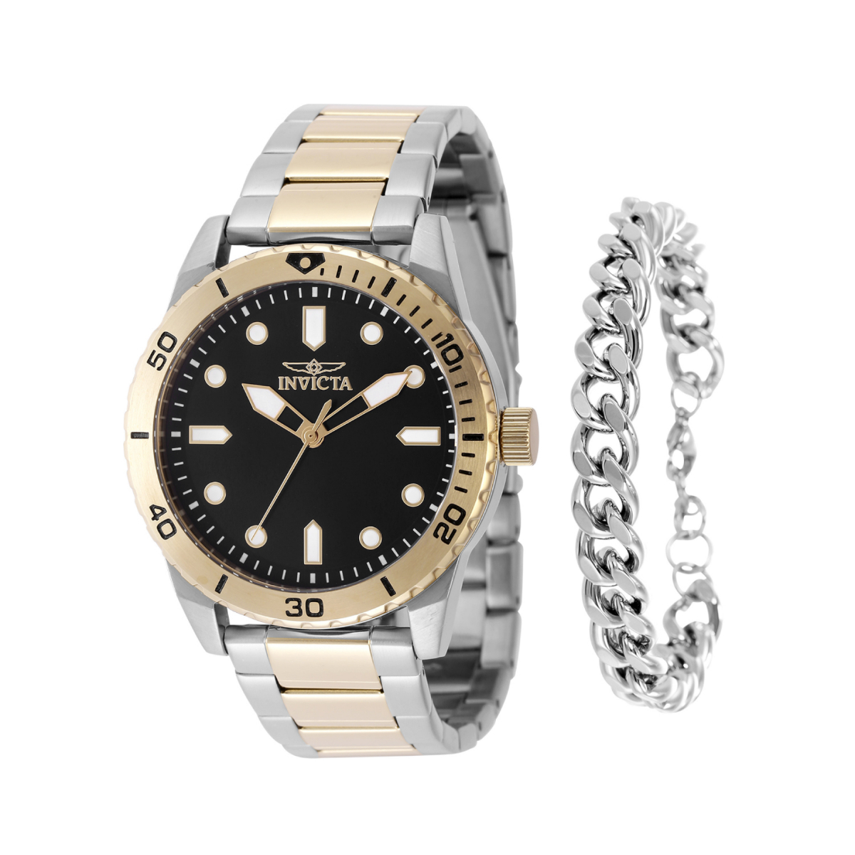 Invicta Specialty Men's Watch - 43mm, Gold, Steel With Bracelet Set (48309)