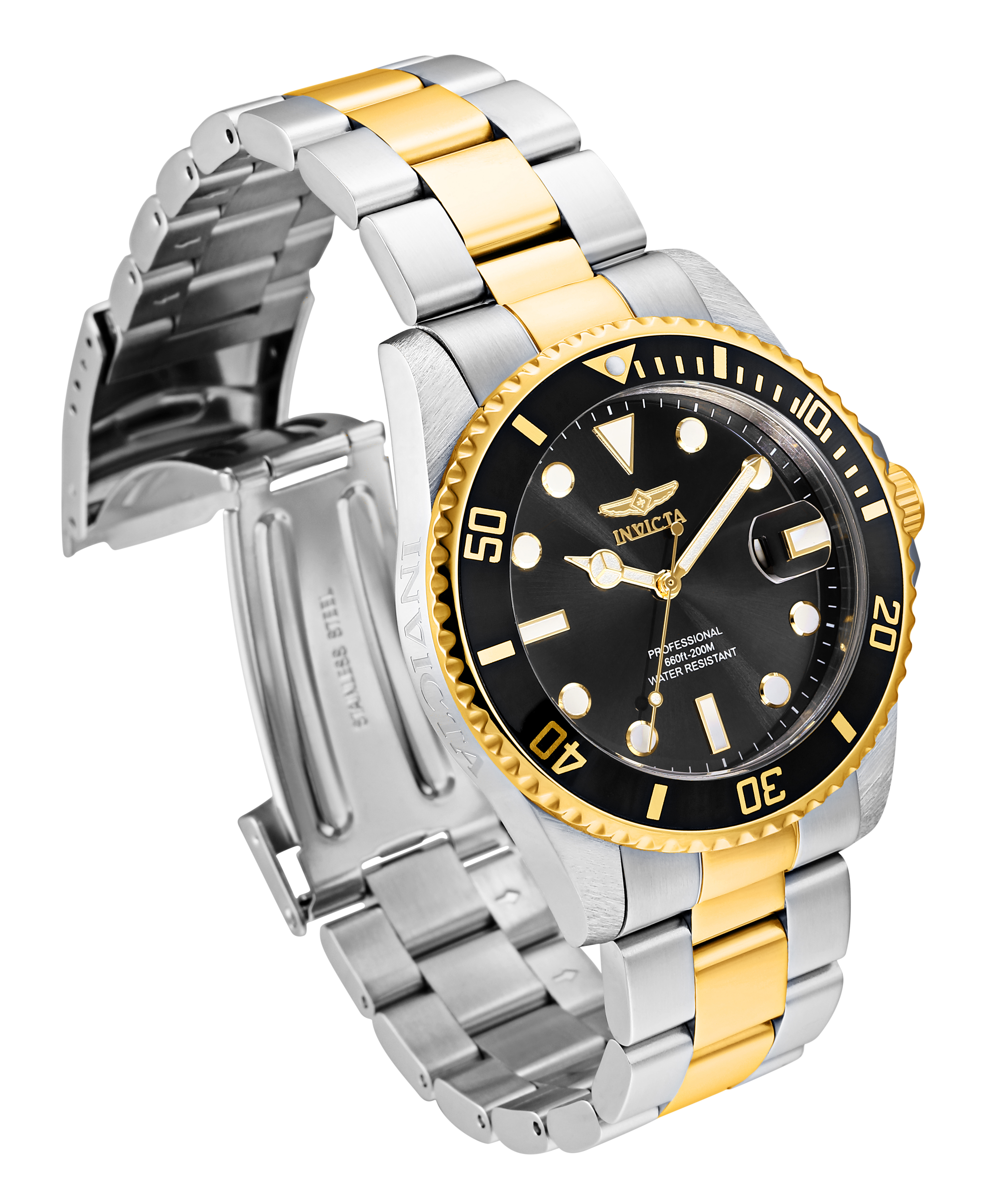 Invicta Pro Diver Men's Watch - 42mm, Steel, Gold (33269)