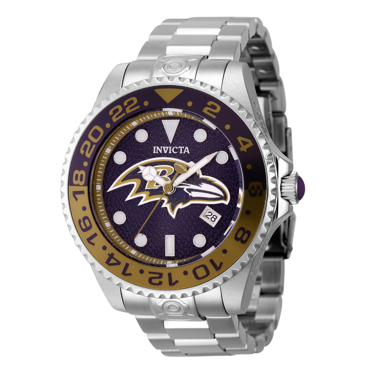 Invicta NFL Baltimore Ravens Automatic Men's Watch - 47mm, Steel (45039)