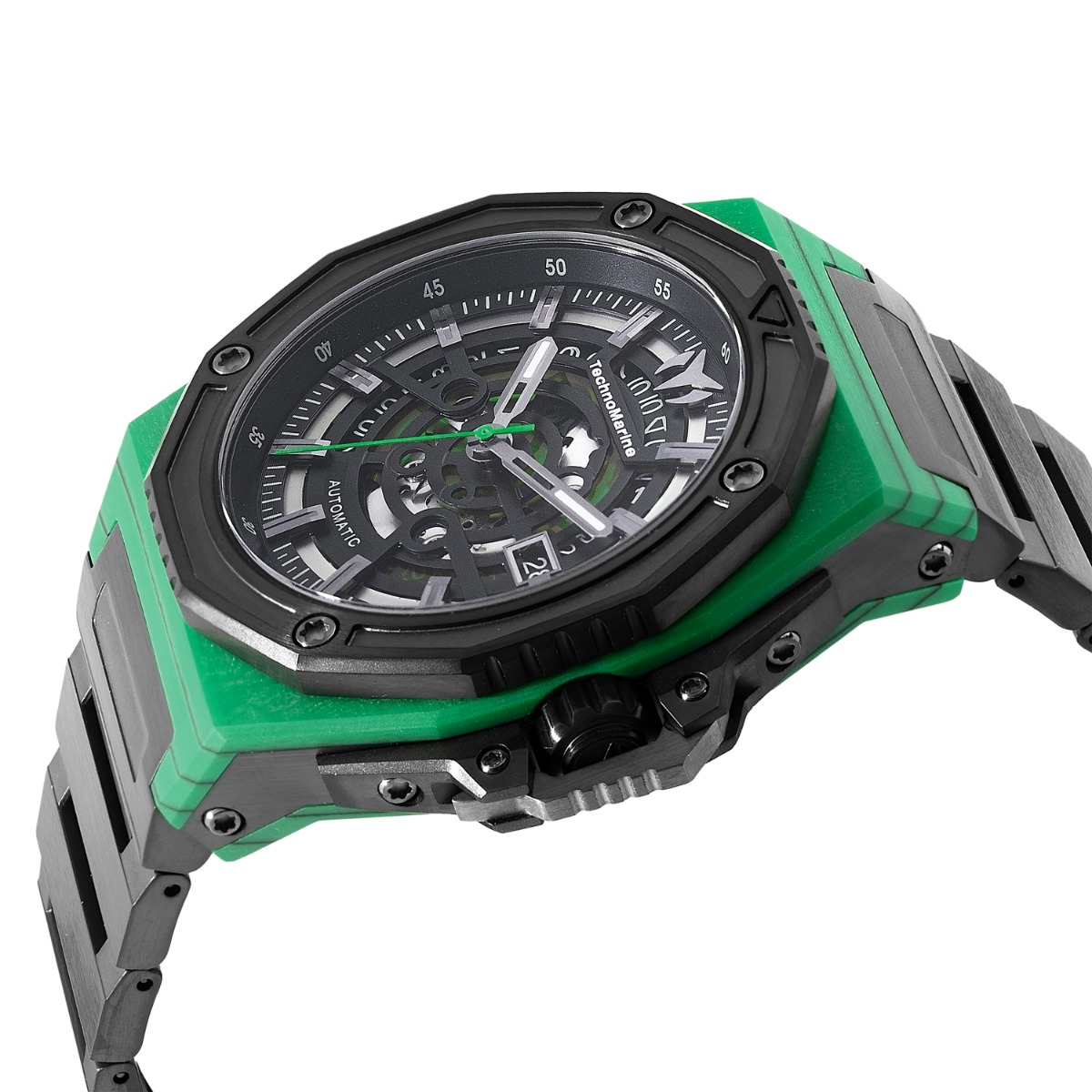 TechnoMarine Carbon Nautic Marine Automatic Men's Watch - 45mm, Black (TM-525002)