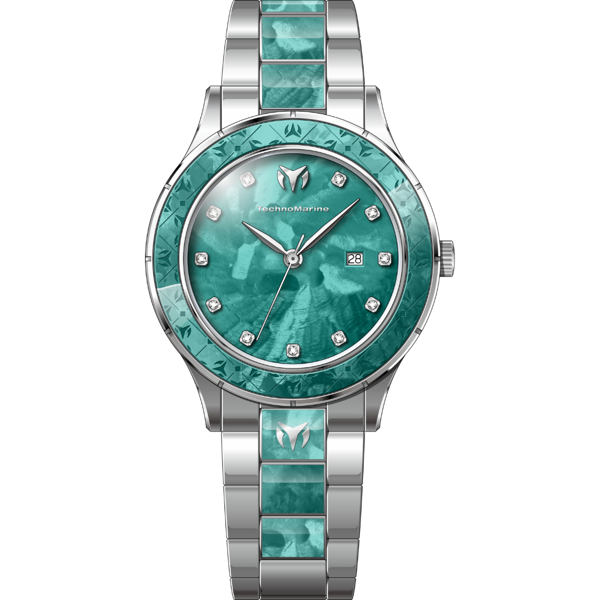 TechnoMarine Sea Seafoam Glow Women's Watch - 33mm, Steel (TM-725056)