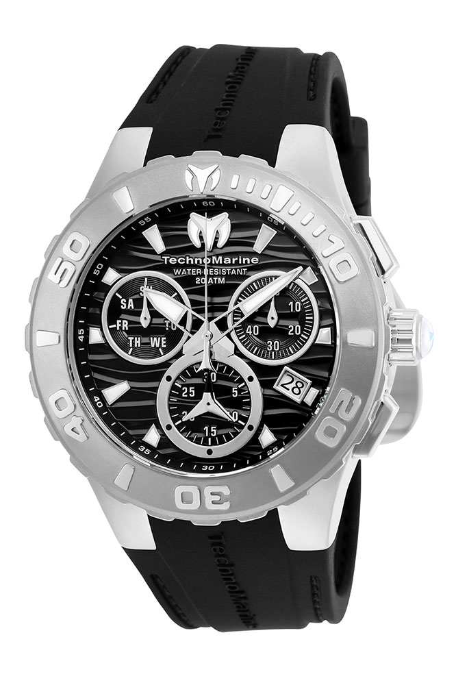 TechnoMarine Cruise Medusa Swiss Ronda Z60 Caliber Men's Watch - 44mm, Black (TM-115073)