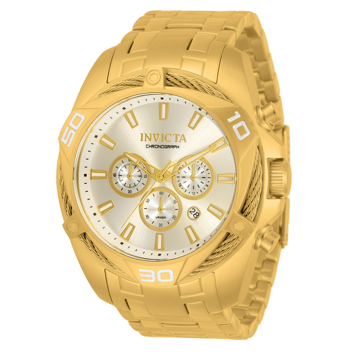 Invicta Bolt Men's Watch - 50mm, Gold (ZG-34123)