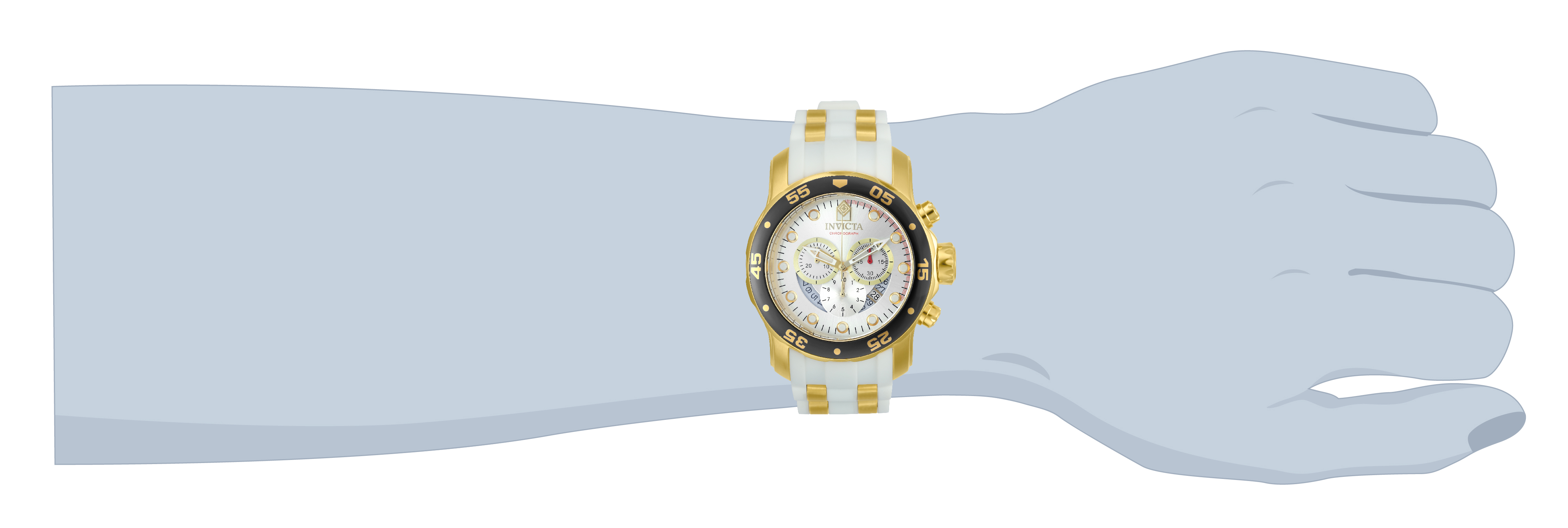 Invicta Pro Diver SCUBA Men's Watch - 48mm, Gold, White (20292)