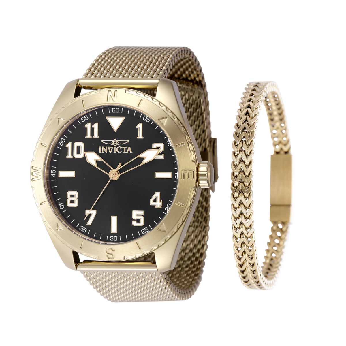 Invicta Specialty Legacy Men's Watch - 45mm, Gold With Bracelet Set (48291)