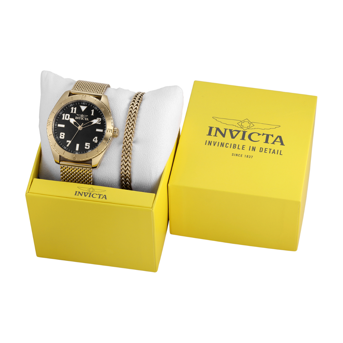 Invicta Specialty Legacy Men's Watch - 45mm, Gold With Bracelet Set (48291)