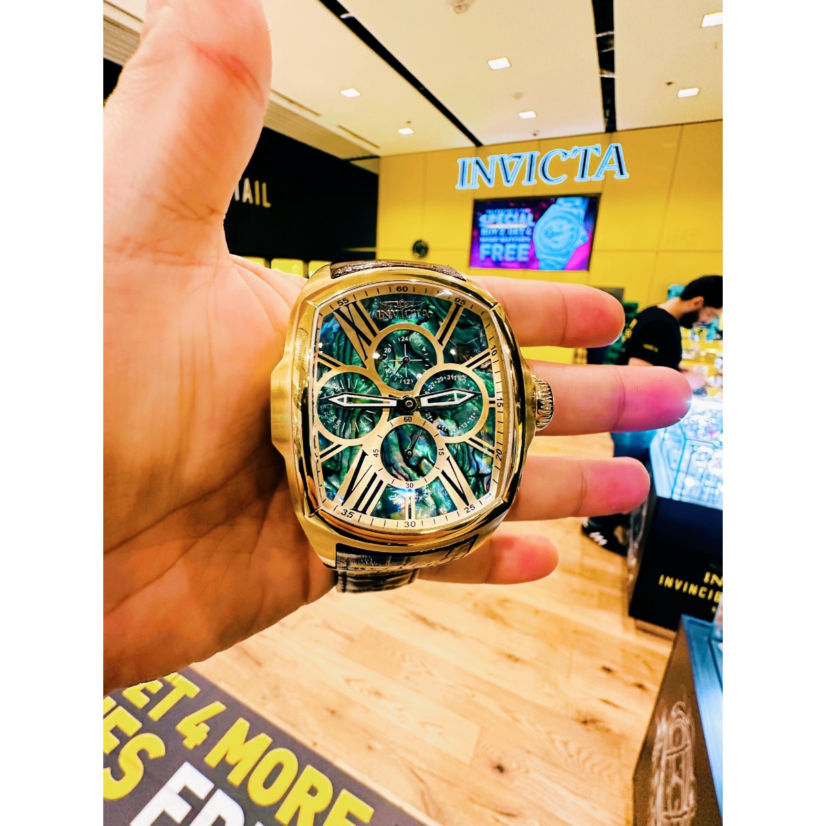 Invicta Lupah Men's Watch w/ Abalone Dial - 46.8mm, Brown (35193)