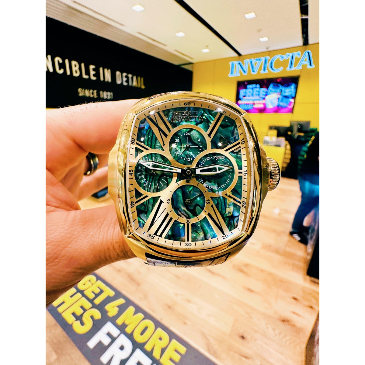 Invicta Lupah Men's Watch w/ Abalone Dial - 46.8mm, Brown (35193)