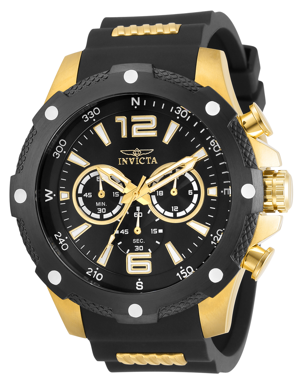 Invicta I-Force Axis Men's Watch - 50mm, Gold, Black (30769)
