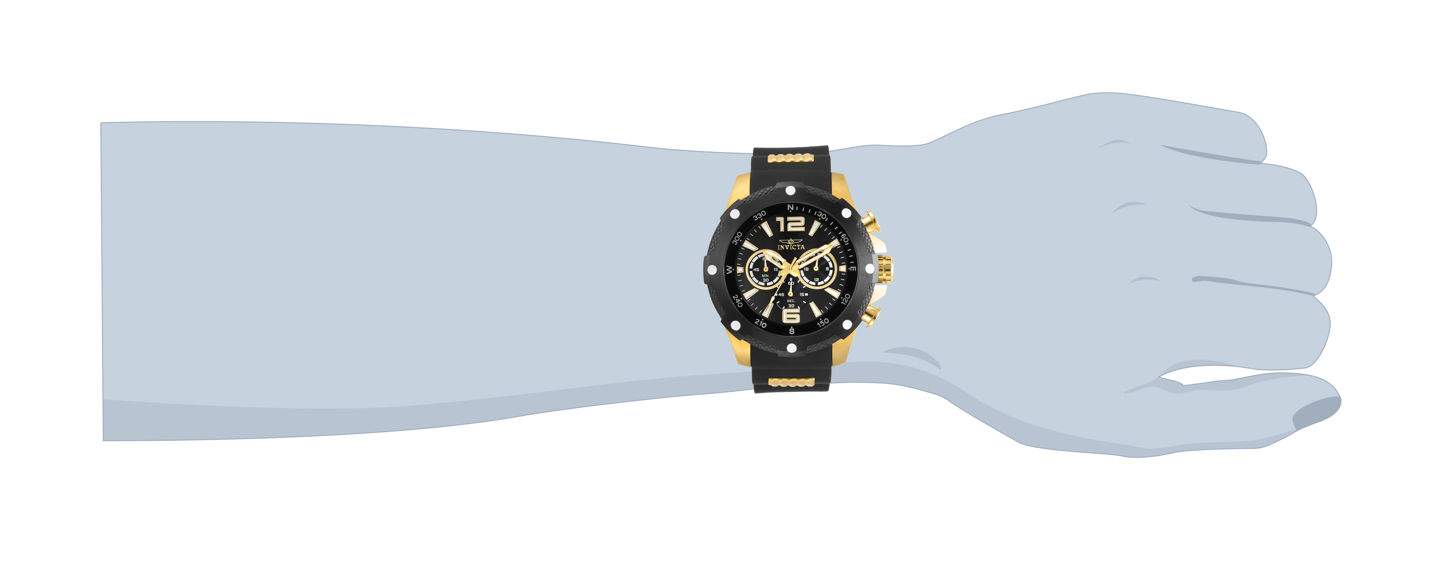 Invicta I-Force Axis Men's Watch - 50mm, Gold, Black (30769)