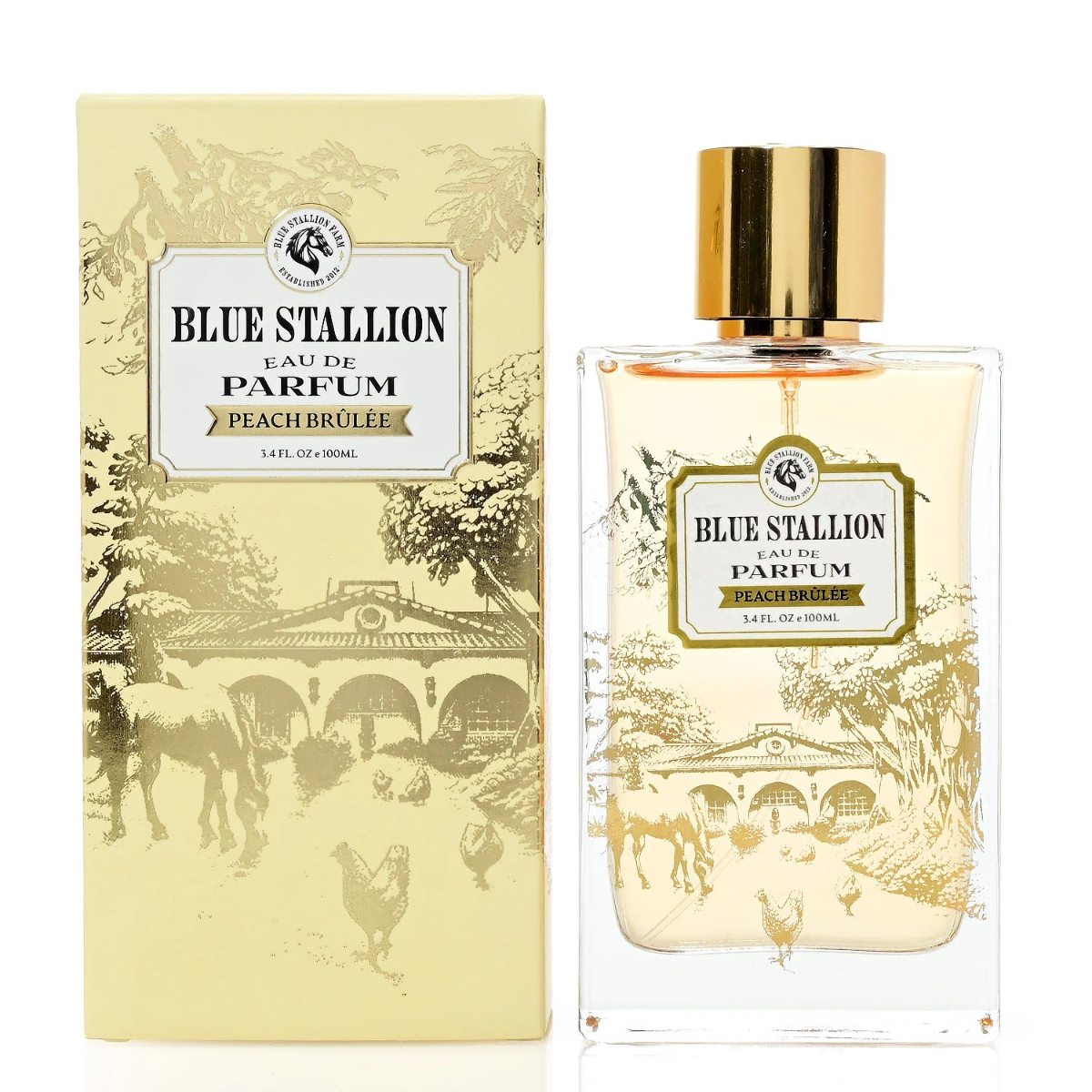 Blue Stallion X Invicta Angel Ladies Perfume, Peach Blue (BSF-EDP-100-PB)