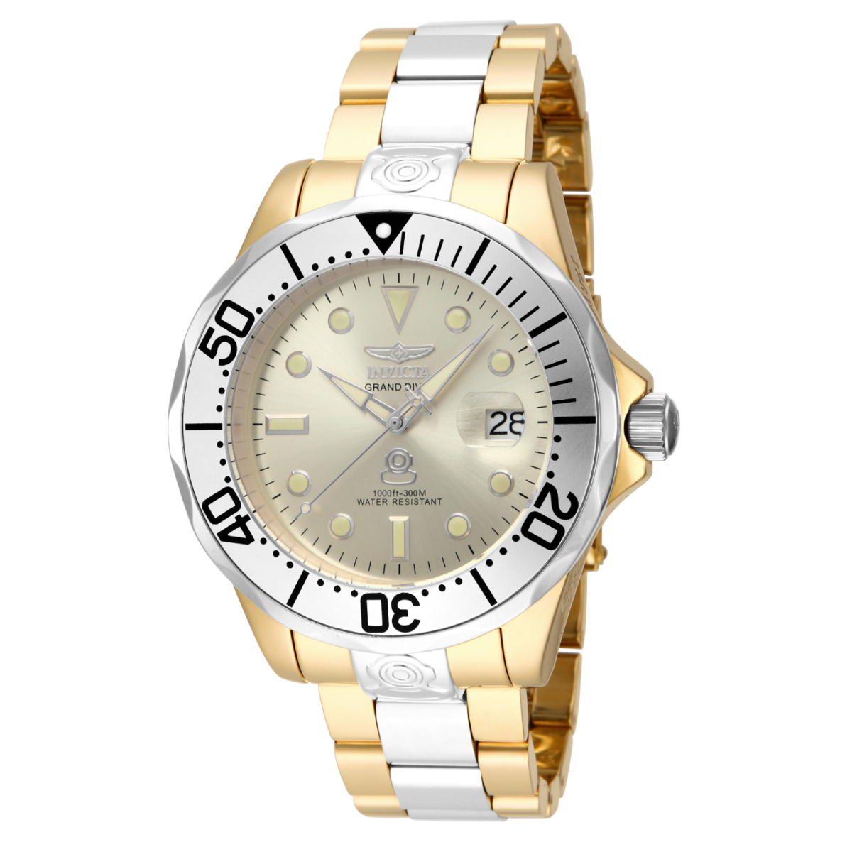 Invicta Grand Diver Automatic Men's Watch - 47mm. Steel. Gold (16038)