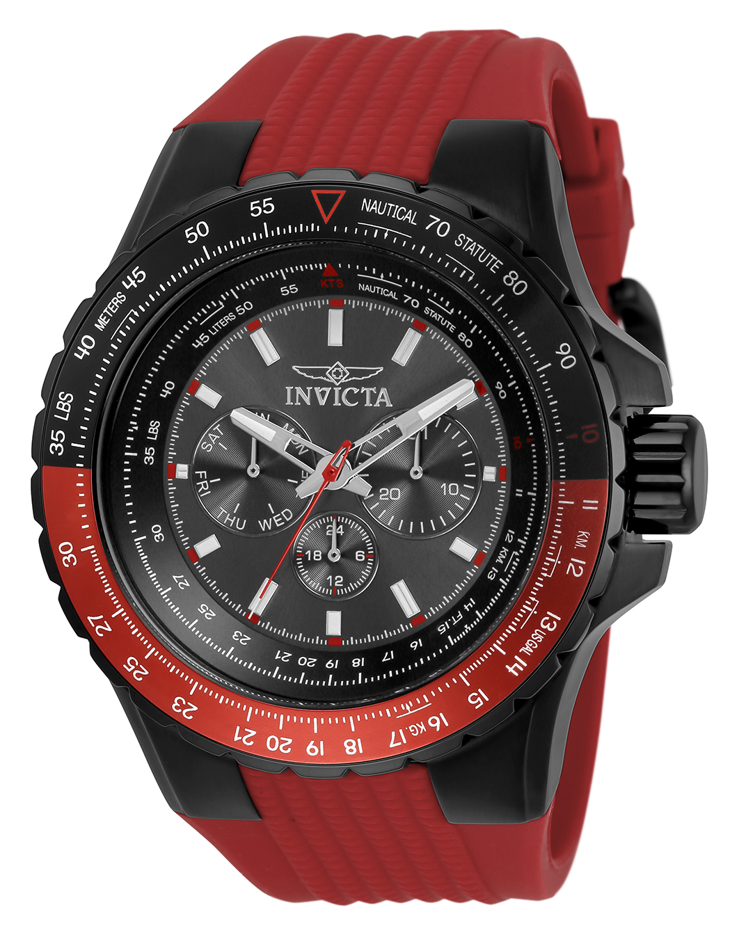 Invicta Aviator Skyshock Men's Watch - 50mm, Red (33039)