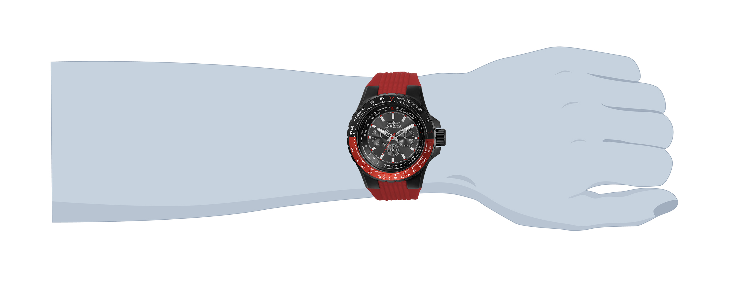 Invicta Aviator Skyshock Men's Watch - 50mm, Red (33039)