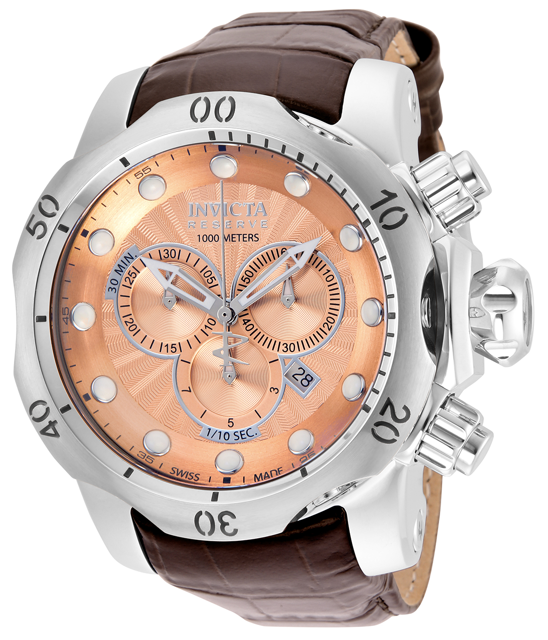 Invicta Venom Swiss Ronda 5040.D Caliber Men's Watch - 53.7mm, Brown (80695)
