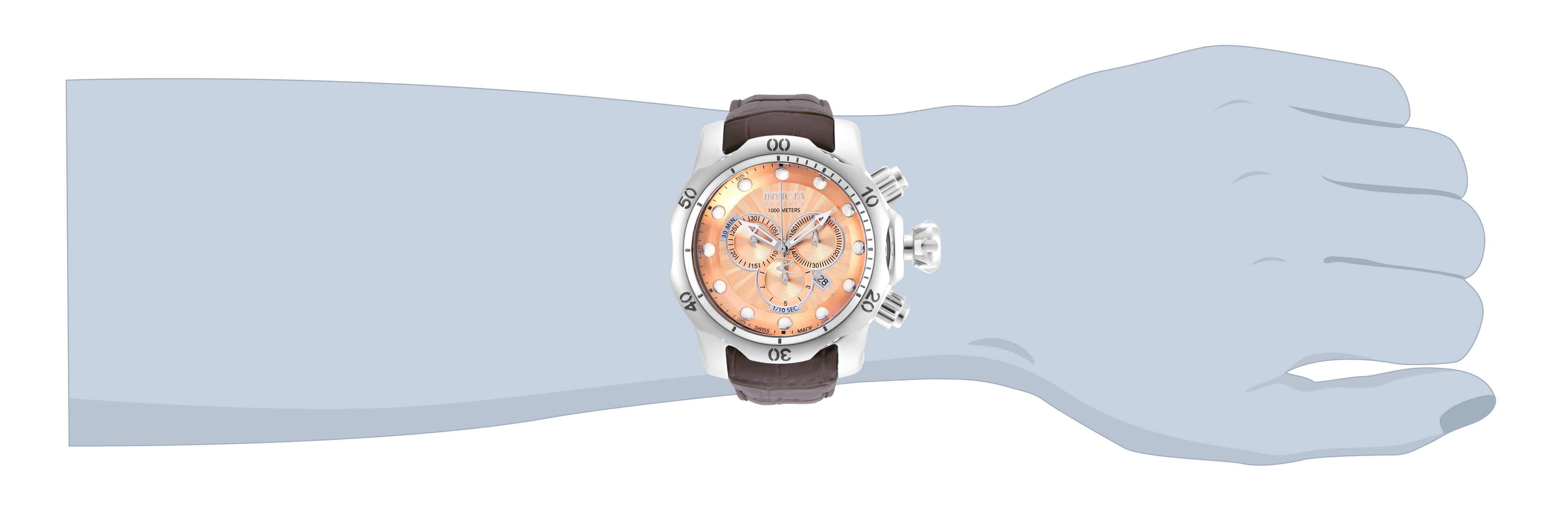 Invicta Venom Swiss Ronda 5040.D Caliber Men's Watch - 53.7mm, Brown (80695)