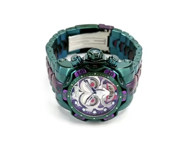 Invicta DC Comics Joker Swiss Ronda Z60 Caliber Men's Watch - 52.5mm, Purple, Green (30124)