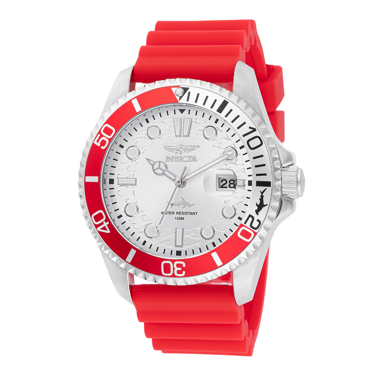Invicta Pro Diver Shark Men's Watch - 43mm, Red (47167)