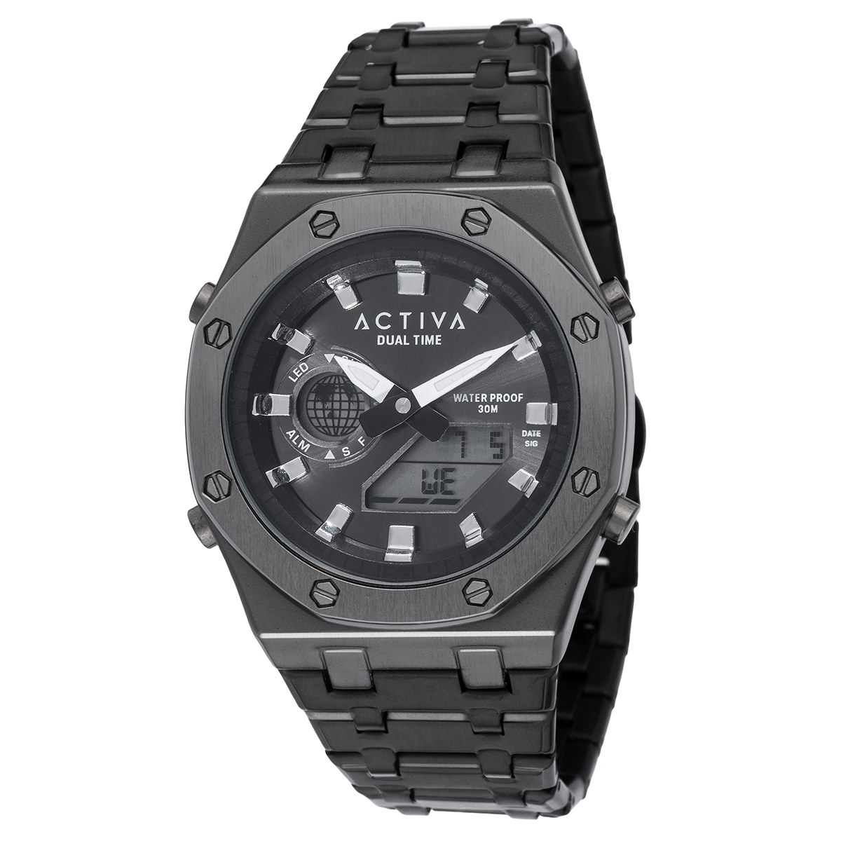 Activa X Invicta Digital Unisex Watch - 45.5mm, Black (ACWM303-003)