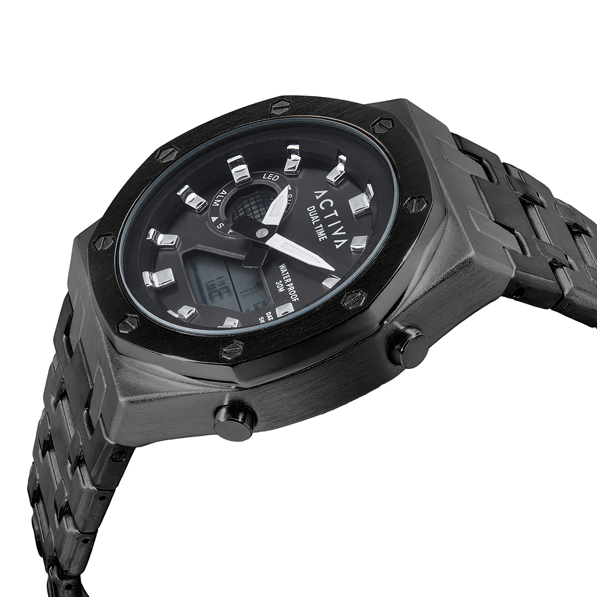 Activa X Invicta Digital Unisex Watch - 45.5mm, Black (ACWM303-003)