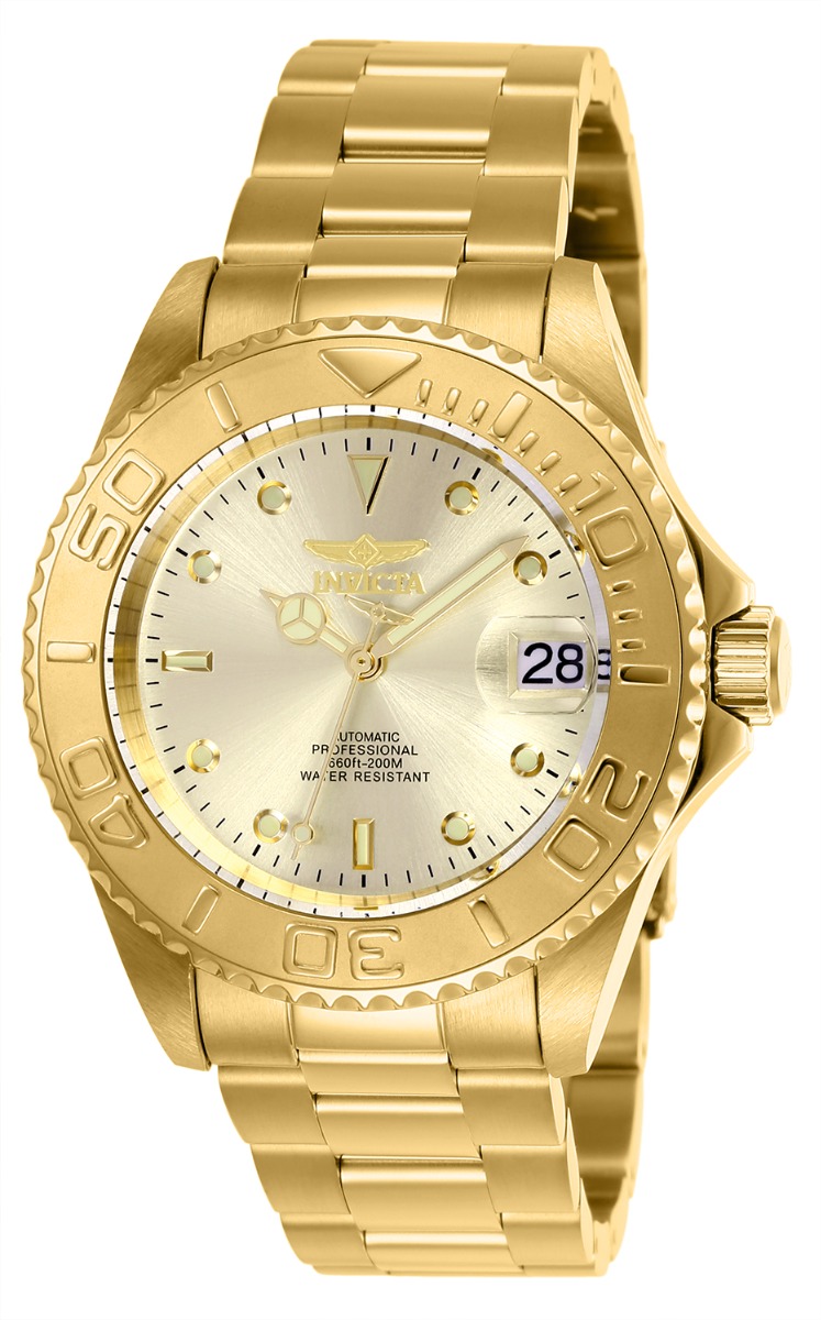 Invicta Pro Diver Coin-Edge Automatic Men's Watch - 40mm. Gold (9010OB)