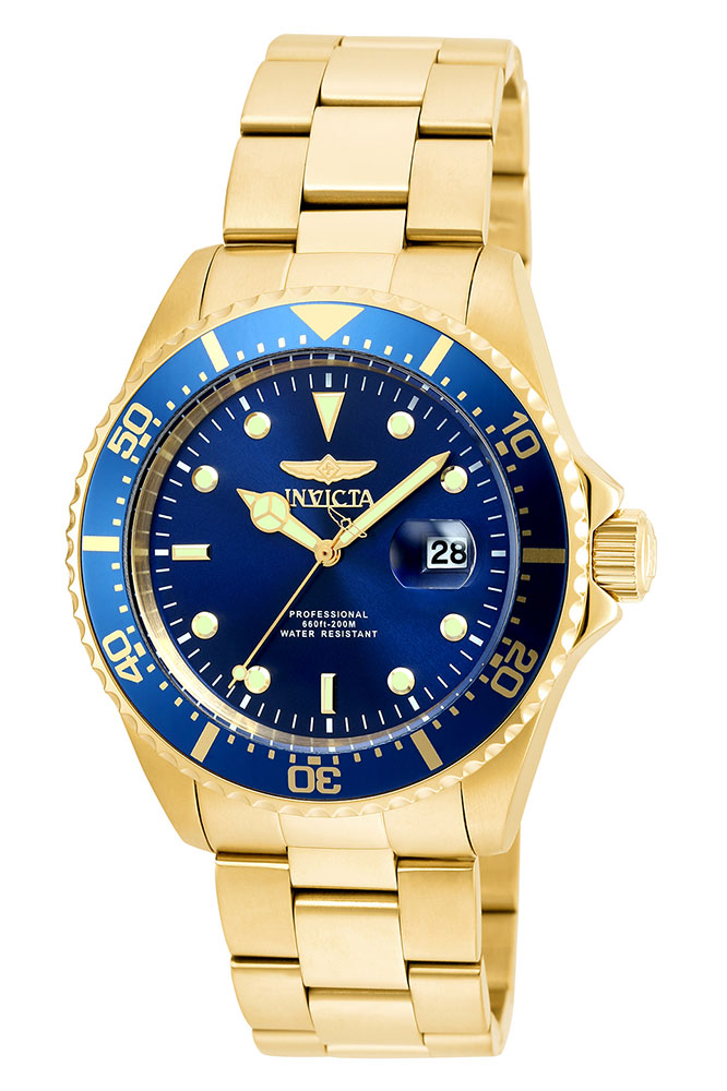 Invicta Pro Diver Men's Watch - 43mm, Gold (22063)