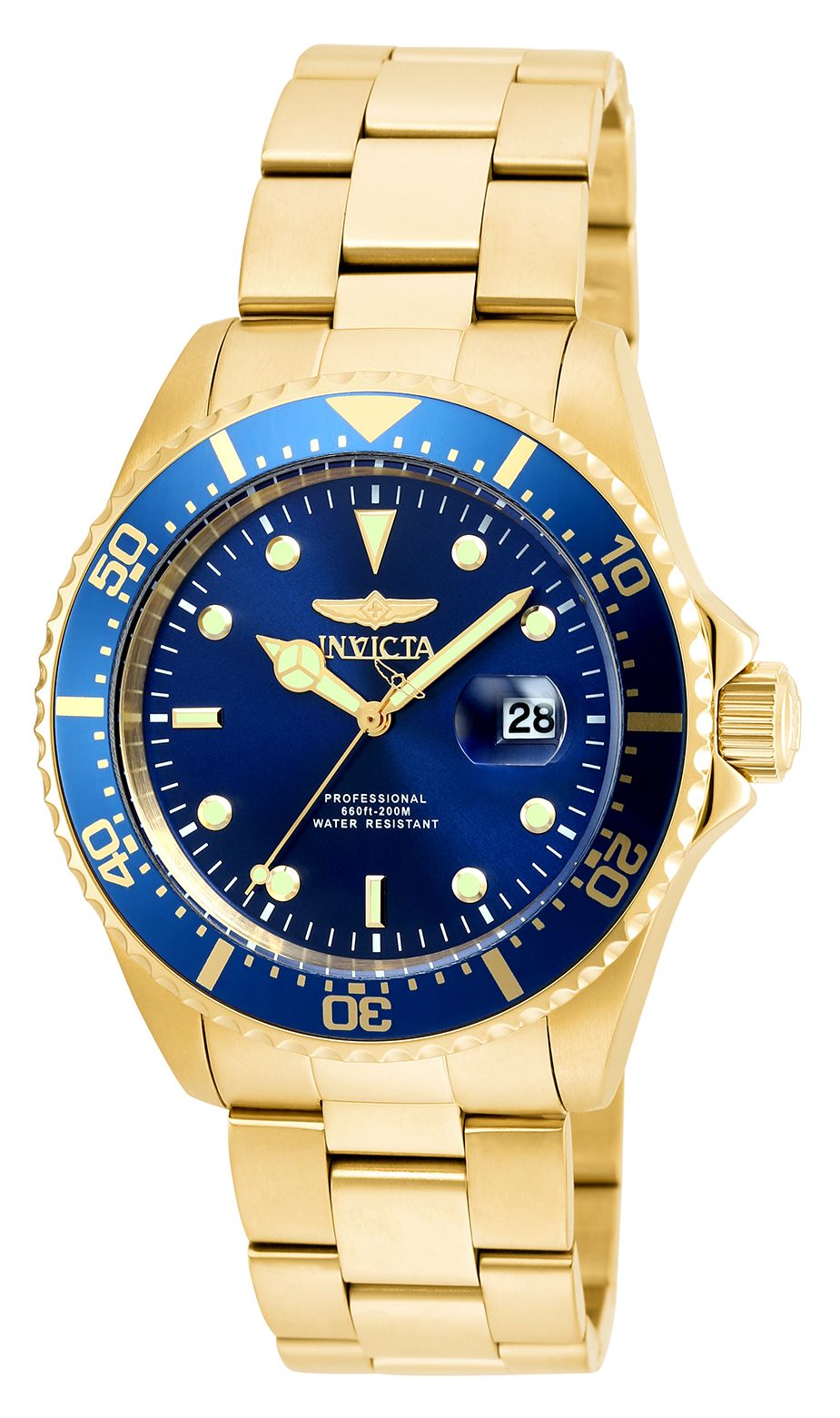 Invicta Pro Diver Men's Watch - 43mm, Gold (22063)