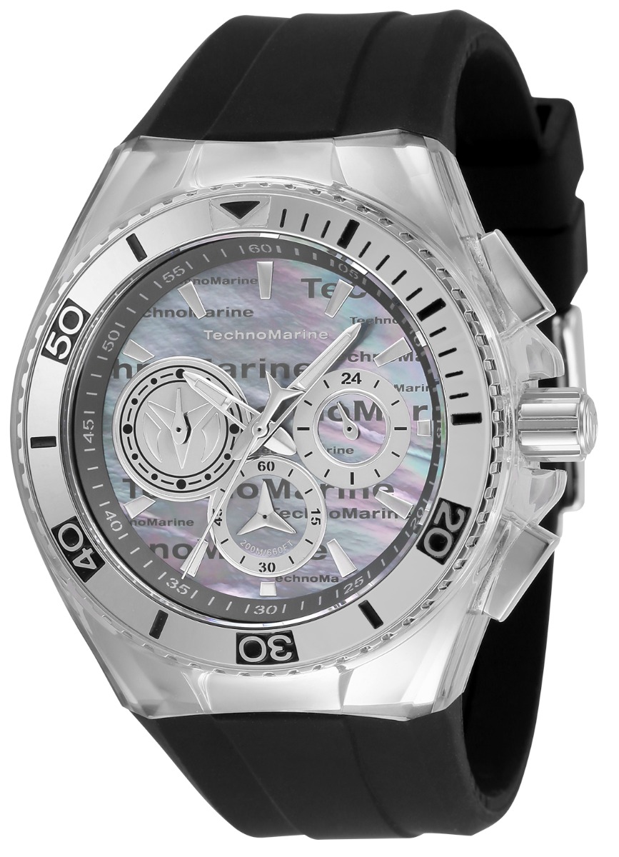 TechnoMarine Cruise California Men's Watch w/ Mother of Pearl Dial - 46.65mm, Black (TM-120023)