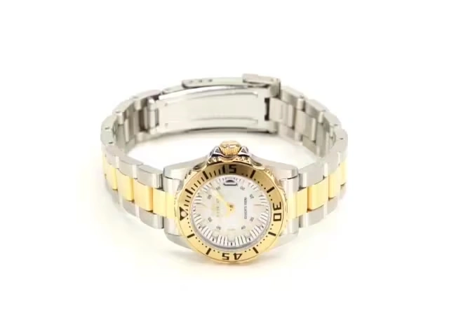 Invicta Pro Diver Swiss Ronda 585 Caliber Women's Watch w/ Mother of Pearl Dial - 30mm, Gold (6895)